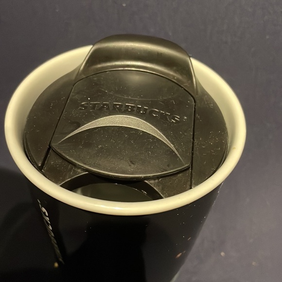 Starbucks Holiday Mermaid 12 oz.Travel Tumbler w/Lid Mint Green Black & Gold - Picture 4 of 6